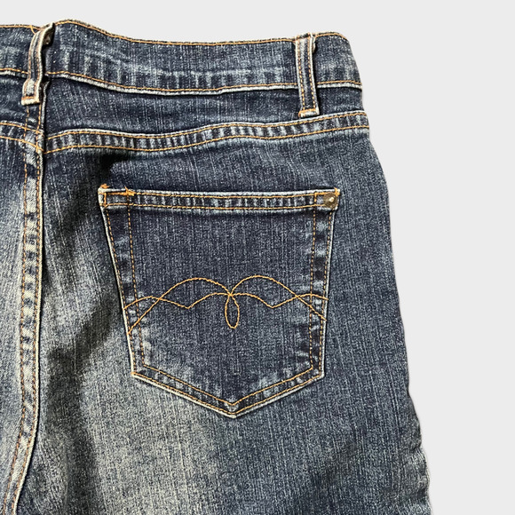 Vintage 90s Forever 21 High Rise Flare, Wide Leg Blue Jeans Size 9 - Picture 6 of 12